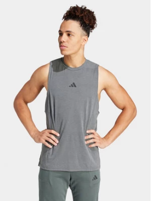 adidas Koszulka techniczna Designed for Training IS3819 Szary Regular Fit