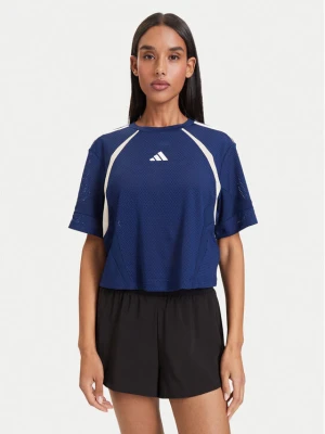 adidas Koszulka techniczna Hyperglam 3-Stripes Color Block KQ5753 Niebieski Loose Fit