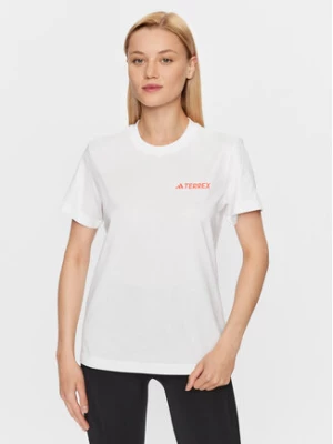 adidas Koszulka techniczna IL2644 Biały Regular Fit