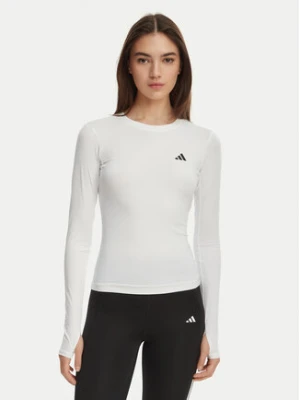 adidas Koszulka techniczna Power Essentials Workout Contour KD2211 Biały Slim Fit