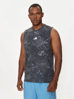 adidas Koszulka techniczna Power Workout IK9684 Szary Regular Fit