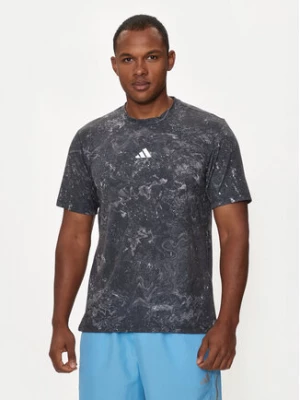 adidas Koszulka techniczna Power Workout IK9685 Szary Slim Fit