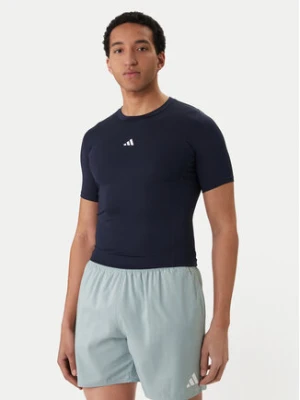 adidas Koszulka techniczna TECHFIT Compression Training JX2561 Granatowy Slim Fit