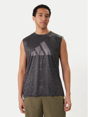adidas Koszulka techniczna Workout Essentials Brandlove KA5545 Szary Regular Fit