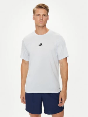 adidas Koszulka techniczna Workout Logo IT2128 Niebieski Regular Fit