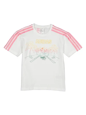 adidas Koszulka w kolorze biało-jasnoróżowym rozmiar: 98
