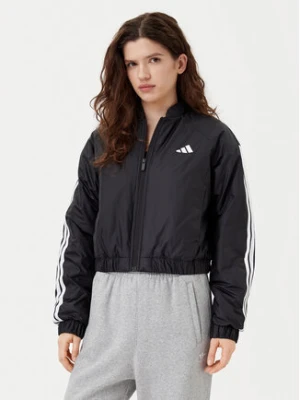 adidas Kurtka bomber Essentials 3-Stripes JD1296 Czarny Loose Fit