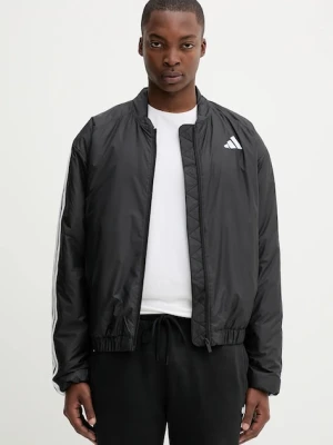 adidas kurtka bomber Essentials kolor czarny zimowa oversize JV5172