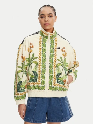 adidas Kurtka bomber FARM JD6304 Beżowy Loose Fit