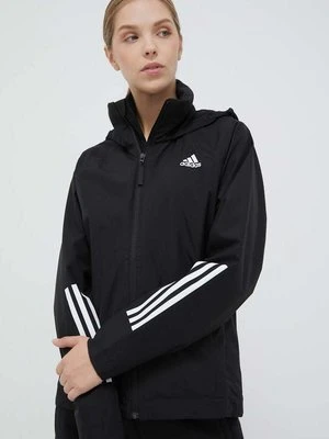 adidas kurtka damska kolor czarny przejściowa