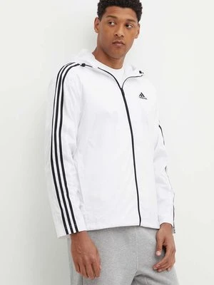 adidas kurtka Essentials męska kolor biały przejściowa IB0382