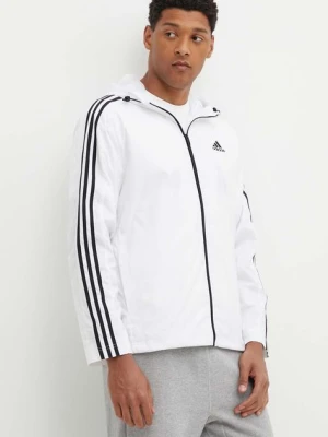 adidas kurtka Essentials męska kolor biały przejściowa IB0382