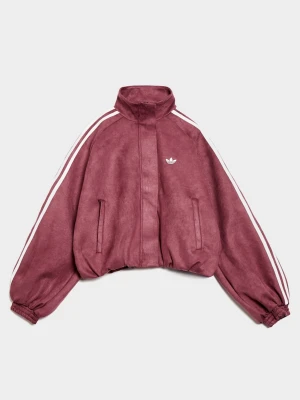adidas Kurtka Faux Suede Tt bordowy