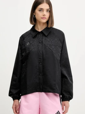 adidas kurtka House of Tiro kolor czarny przejściowa oversize JL7647