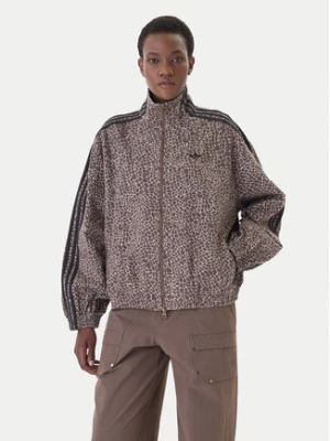 adidas Kurtka jeansowa Firebird Aop KD2815 Brązowy Oversize