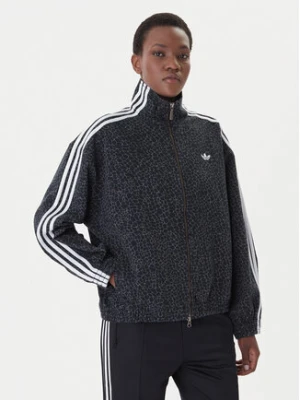 adidas Kurtka jeansowa Firebird Aop KD8809 Szary Oversize