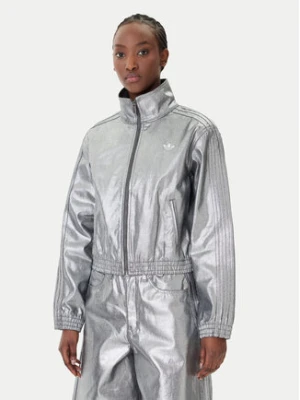 adidas Kurtka jeansowa Firebird KD2910 Srebrny Regular Fit