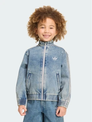 adidas Kurtka jeansowa Firebird KQ8874 Niebieski Loose Fit