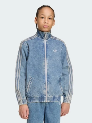 adidas Kurtka jeansowa Firebird Loose Denim Track Top KR6530 Niebieski Regular Fit