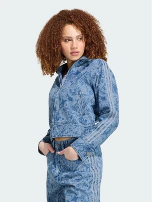 adidas Kurtka jeansowa Liberty London Firebird Denim Tracktop KR6674 Niebieski Regular Fit