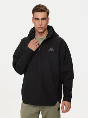 adidas Kurtka przeciwdeszczowa Terrex Traveer RAIN.RDY HG6016 Czarny Relaxed Fit