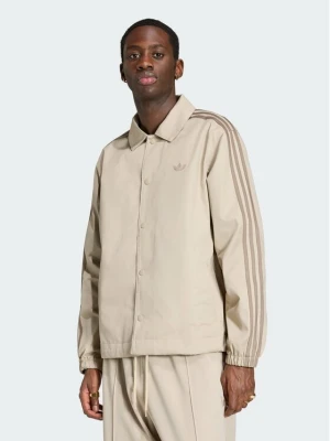 adidas Kurtka przejściowa 3 Stripes Coaches Jacket KS9297 Beżowy Regular Fit