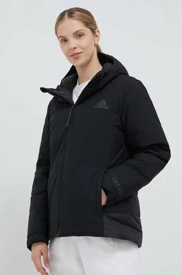 adidas kurtka puchowa damska kolor czarny zimowa