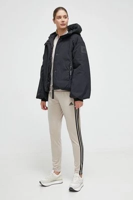 adidas kurtka puchowa damska kolor czarny zimowa oversize