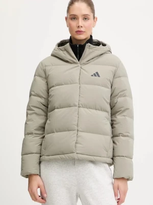 adidas kurtka puchowa Helionic kolor zielony zimowa JX3027