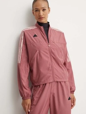 adidas kurtka Tiro damska kolor różowy przejściowa oversize JJ4663