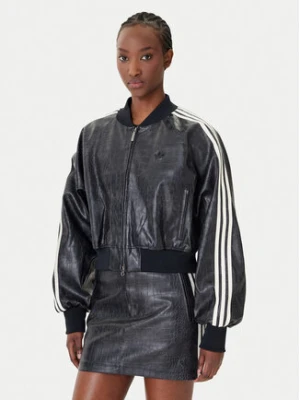 adidas Kurtka z imitacji skóry Pleather KE5035 Czarny Oversize