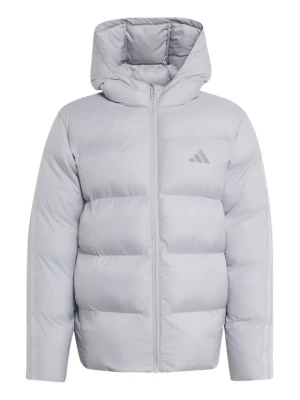 adidas Kurtka zimowa 2 Stripes Synthetic Down KQ6185 Szary Regular Fit