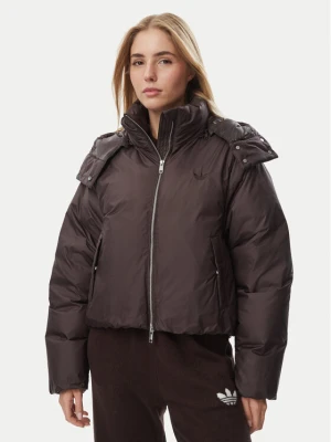 adidas Kurtka zimowa Essentials KR9566 Brązowy ciemny Loose Fit