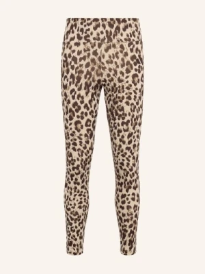 Adidas Legginsy 7/8 Animal Print Sport beige