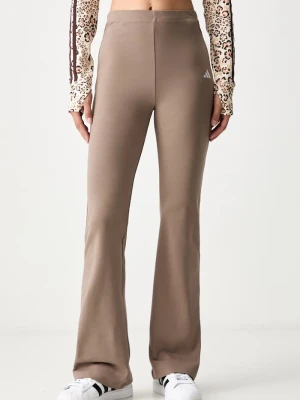 adidas legginsy damskie bawełniane z elastanem Soft Lux beżowy