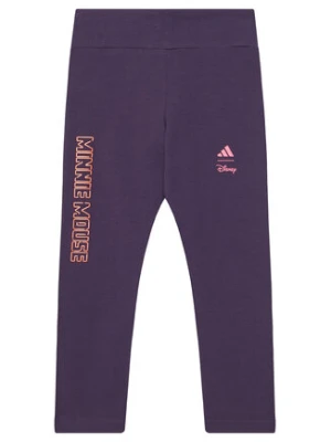 adidas Legginsy Disney Minnie Mouse JL9192 Fioletowy Slim Fit