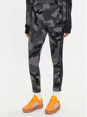 adidas Legginsy Essentials 3-Stripes Camo Print IX3709 Szary Slim Fit