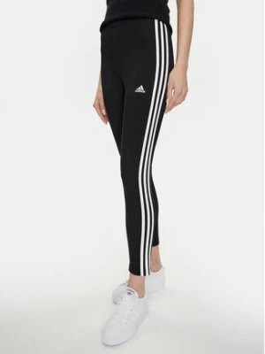 adidas Legginsy Essentials 3-Stripes High-Waisted Single Jersey Leggings IC7151 Czarny