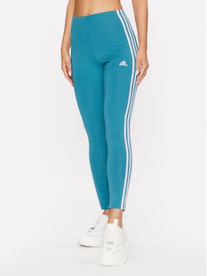 adidas Legginsy Essentials 3-Stripes High-Waisted Single Jersey Leggings IL3378 Turkusowy