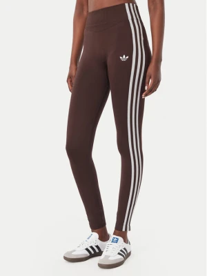 adidas Legginsy Essentials 3-Stripes Seamless Tights KZ4101 Brązowy Slim Fit