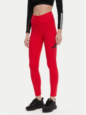 adidas Legginsy Essentials Big Logo JH1187 Czerwony Slim Fit