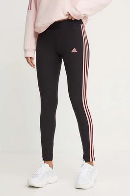 adidas legginsy Essentials damskie kolor czarny wzorzyste JH3715