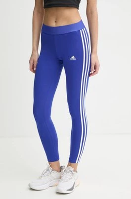 adidas legginsy Essentials damskie kolor fioletowy z aplikacją IY4194