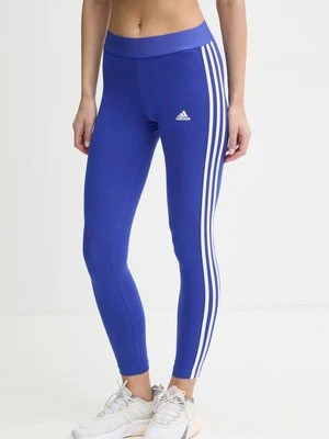 adidas legginsy Essentials damskie kolor fioletowy z aplikacją IY4194