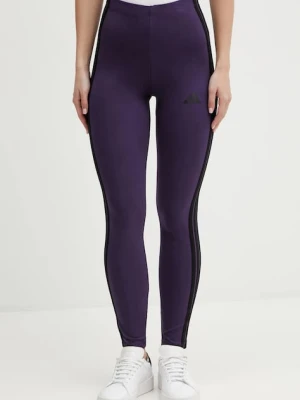 adidas legginsy Essentials damskie kolor fioletowy z aplikacją JY3176
