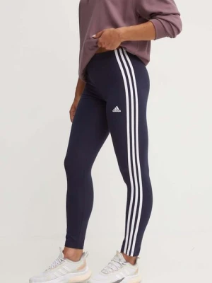 adidas legginsy Essentials damskie kolor granatowy z aplikacją IC9893