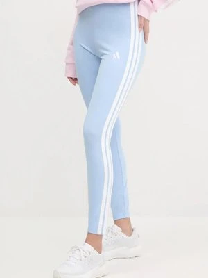 adidas legginsy Essentials damskie kolor niebieski z aplikacją JE0070