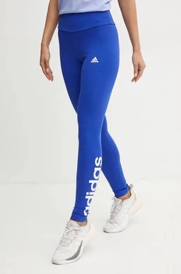 adidas legginsy Essentials damskie kolor niebieski z nadrukiem IY9202