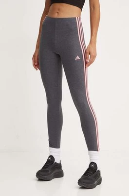 adidas legginsy Essentials damskie kolor szary z aplikacją IY4247