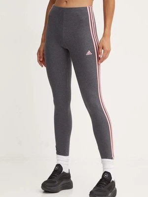 adidas legginsy Essentials damskie kolor szary z aplikacją IY4247